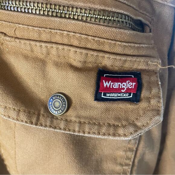 Wrangler Workwear Duck Canvas Hooded Quilted Chore Barn Coat, western Jacket, XL - Picture 10 of 11